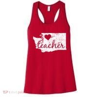 Teacher Red For Ed Washington Public Education Women's Tank Top thumb 0