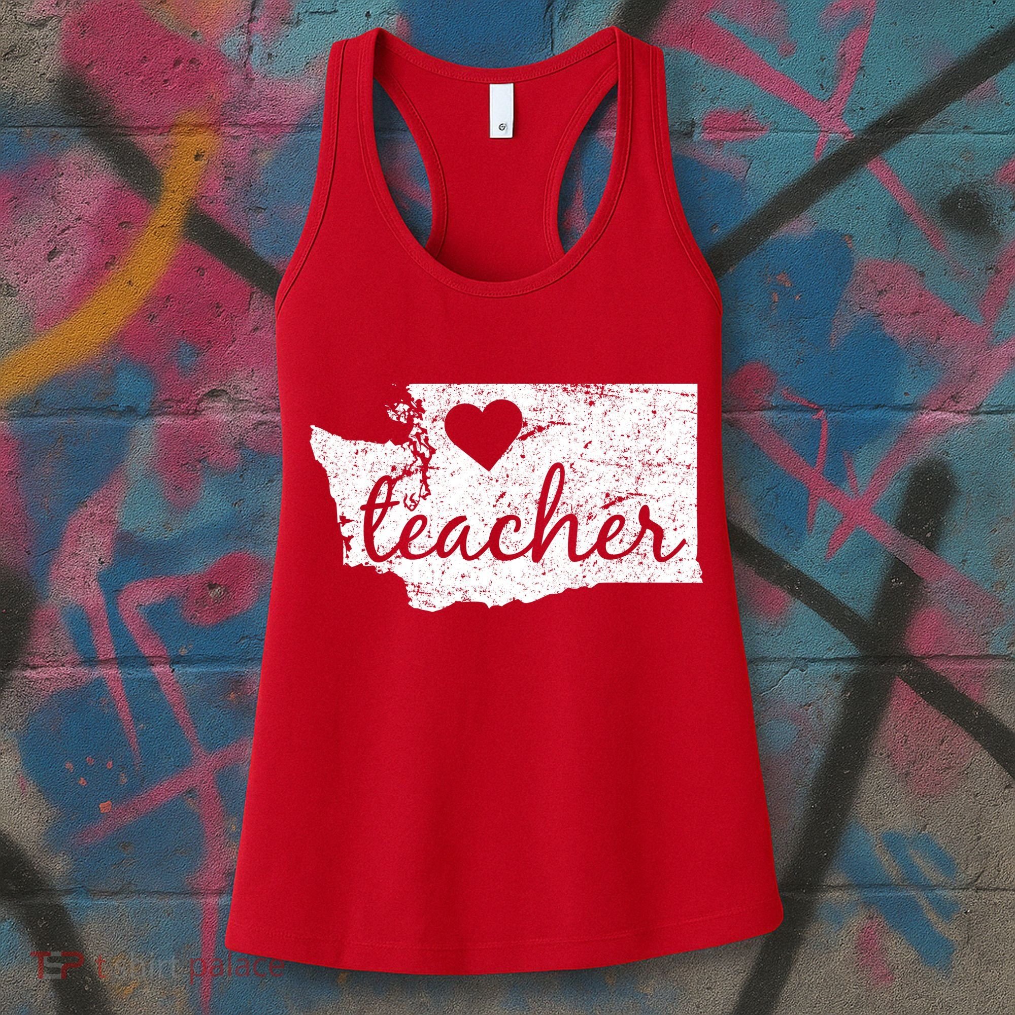 Teacher Red For Ed Washington Public Education Women's Tank Top