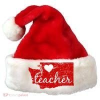 Teacher Red For Ed Washington Public Education Santa Hat thumb 0