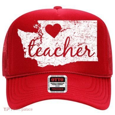 Teacher Red For Ed Washington Public Education Hat