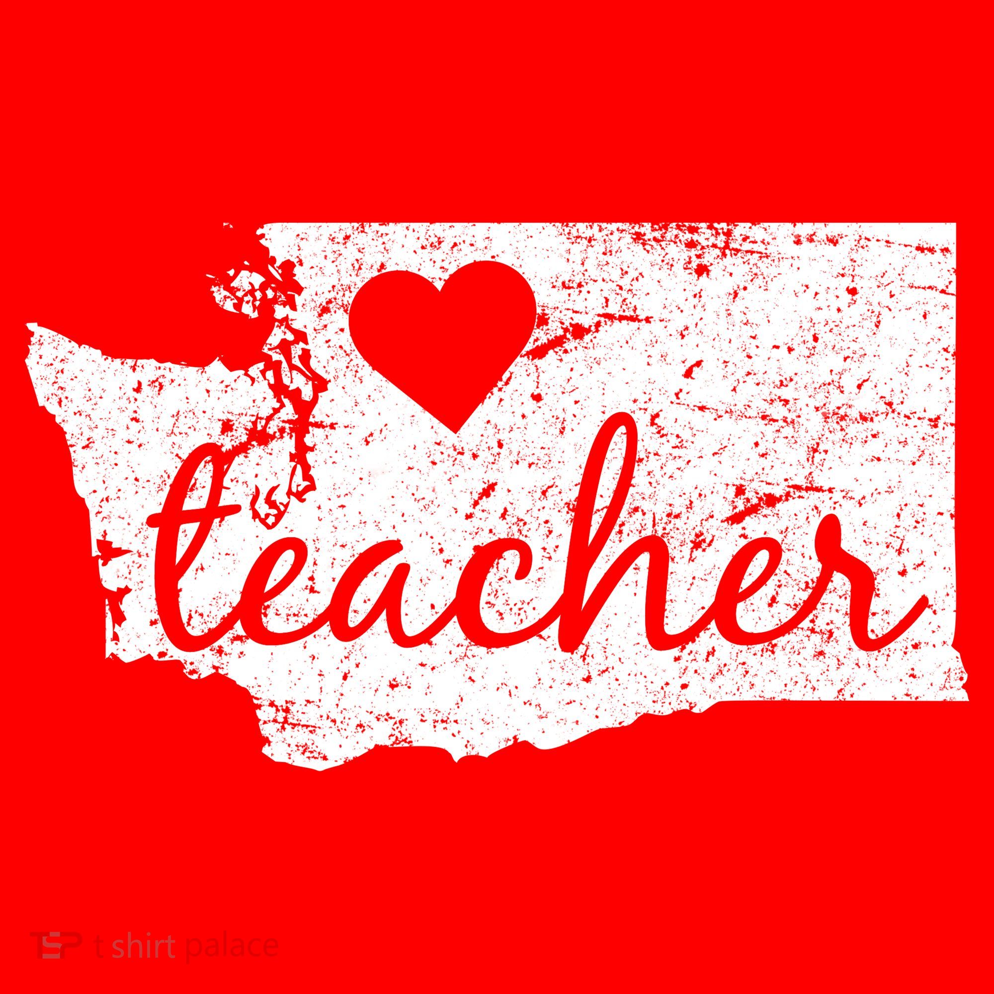 Teacher Red For Ed Washington Public Education Toddler Hoodie