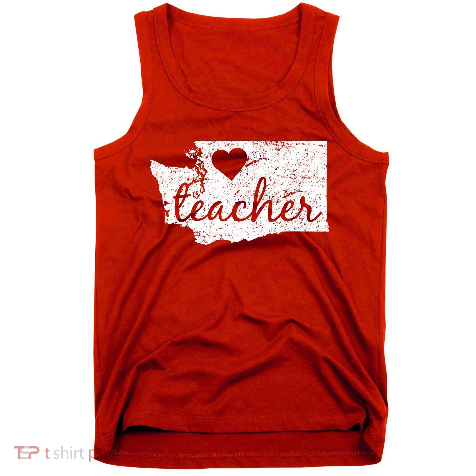 Teacher Red For Ed Washington Public Education Tank Top