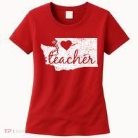 Teacher Red For Ed Washington Public Education Women's T-Shirt thumb 0