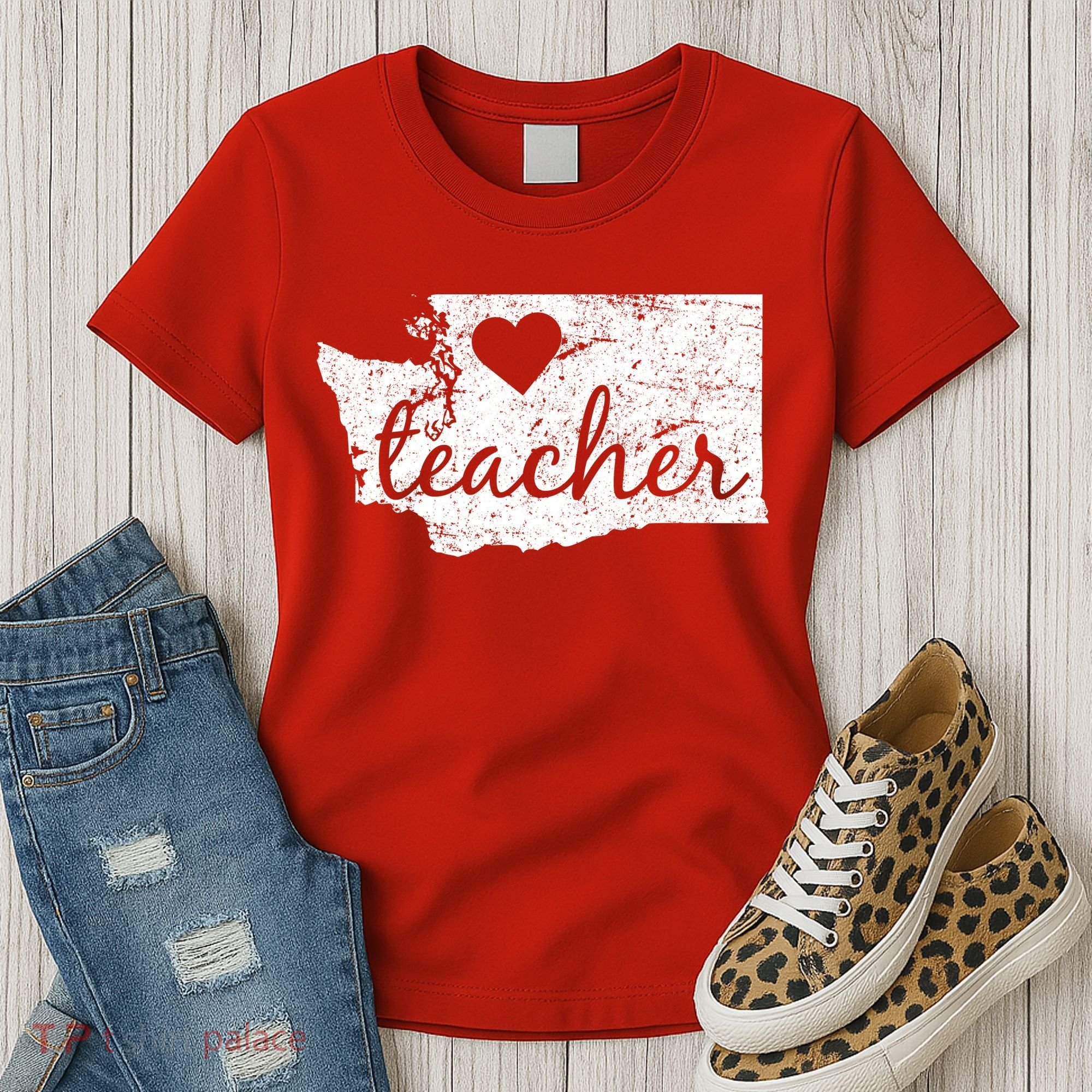 Teacher Red For Ed Washington Public Education Women's T-Shirt