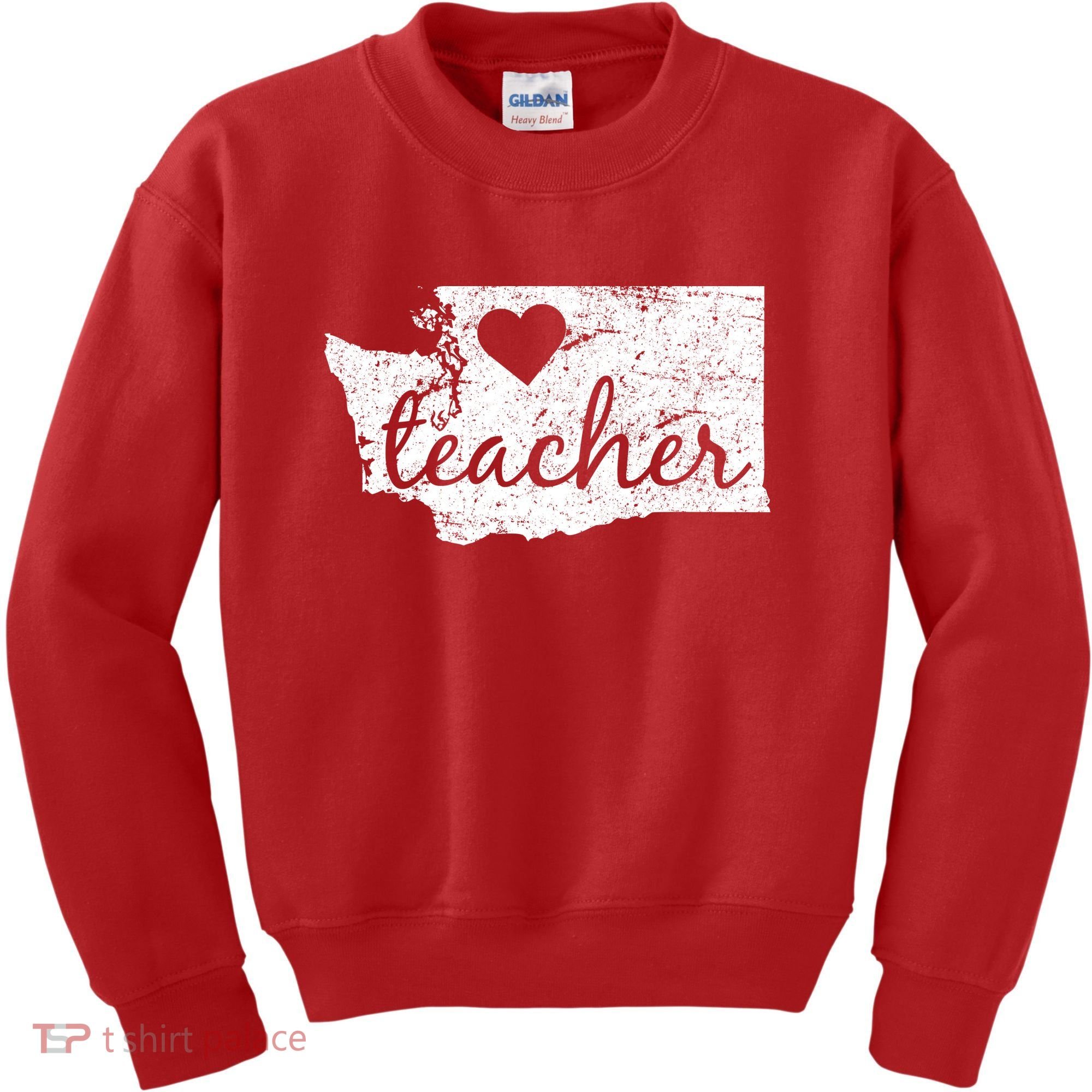 Teacher Red For Ed Washington Public Education Kids Sweatshirt