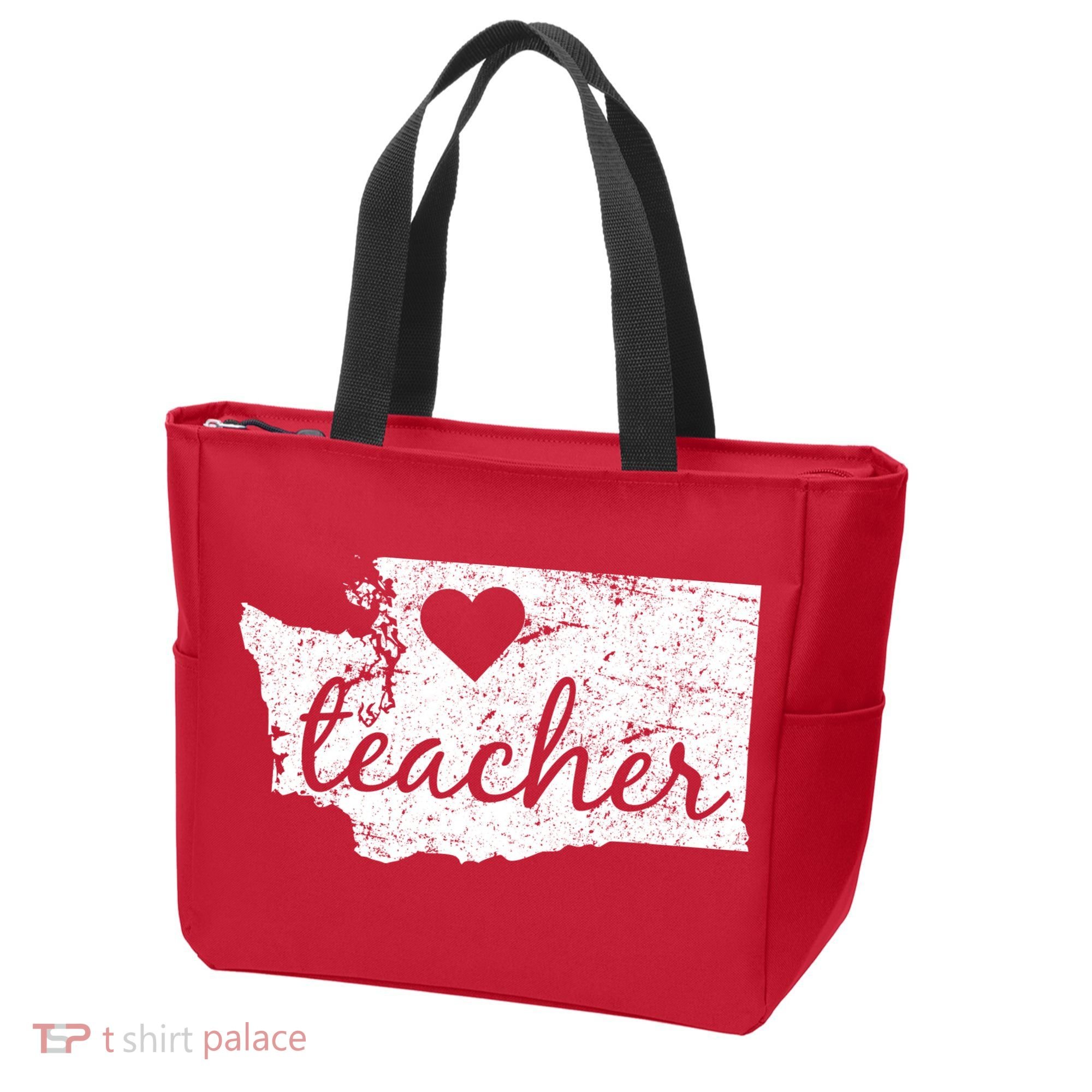 Teacher Red For Ed Washington Public Education Tote Bag