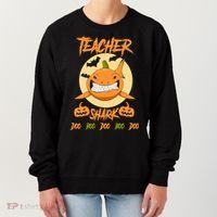Teacher Shark Doo Boo Boo Pumpkin Halloween Women's Sweatshirt thumb 0