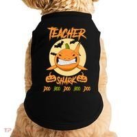 Teacher Shark Doo Boo Boo Pumpkin Halloween Doggie Tank thumb 0