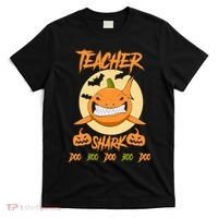 Teacher Shark Doo Boo Boo Pumpkin Halloween T-Shirt thumb 0