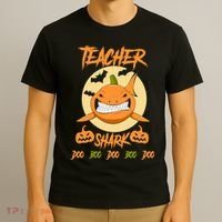 Teacher Shark Doo Boo Boo Pumpkin Halloween T-Shirt thumb 3