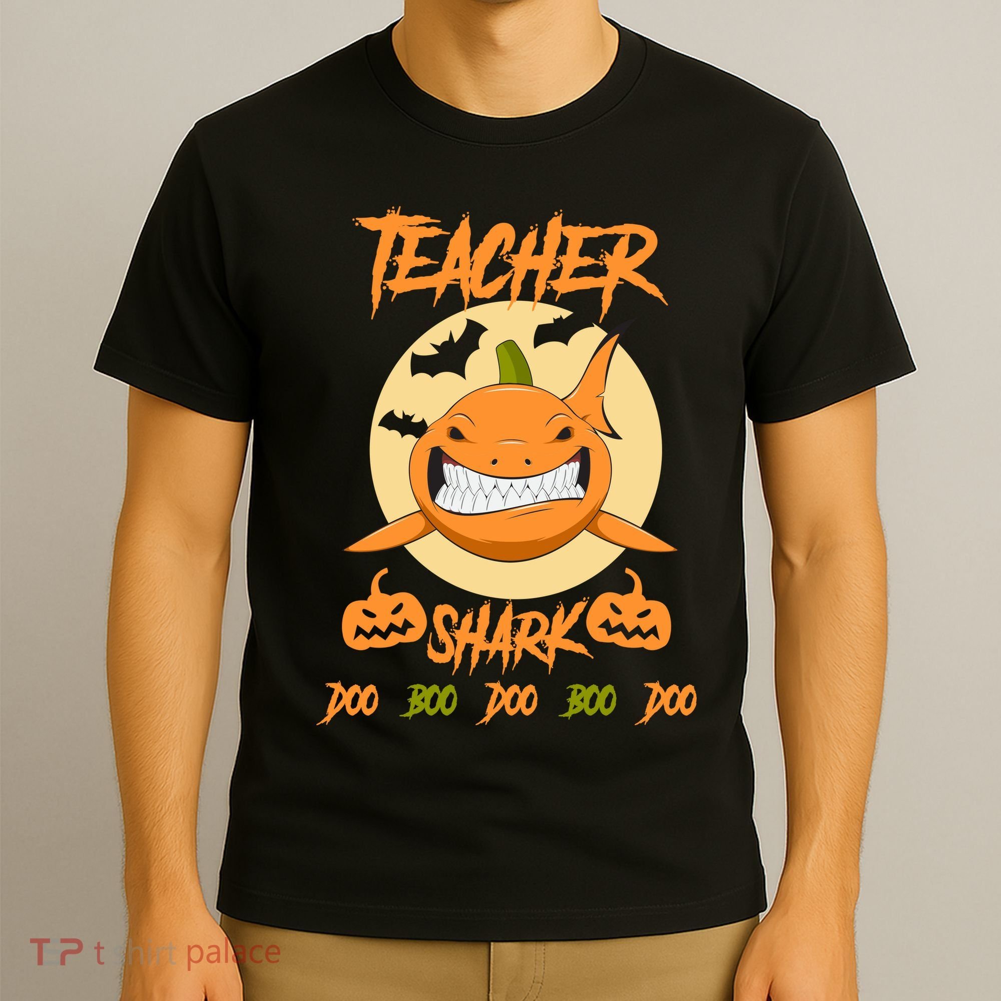 Teacher Shark Doo Boo Boo Pumpkin Halloween T-Shirt