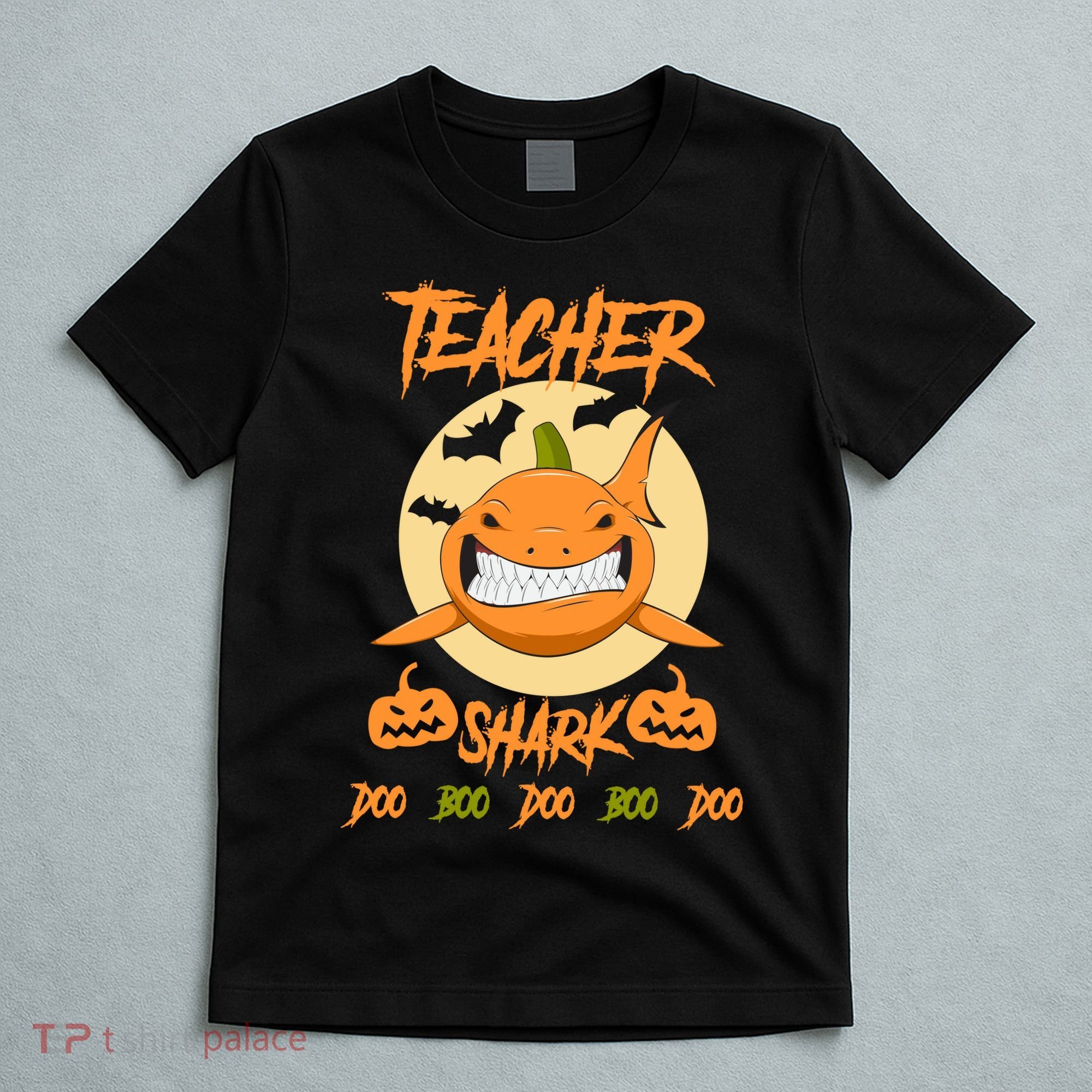 Teacher Shark Doo Boo Boo Pumpkin Halloween T-Shirt