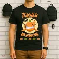 Teacher Shark Doo Boo Boo Pumpkin Halloween T-Shirt thumb 6