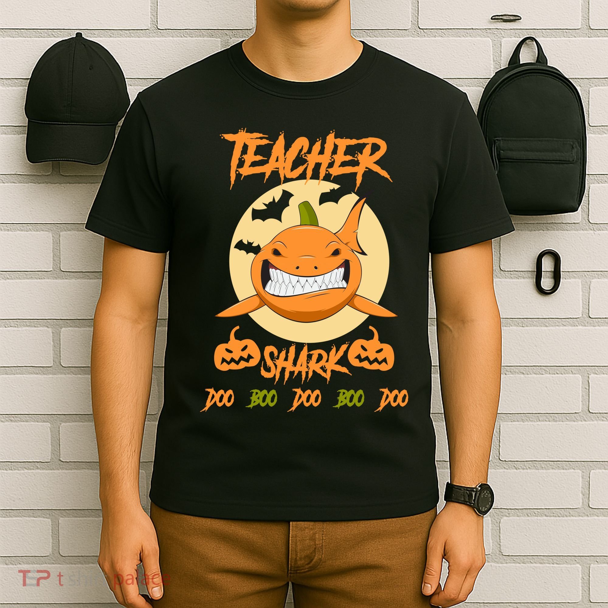 Teacher Shark Doo Boo Boo Pumpkin Halloween T-Shirt