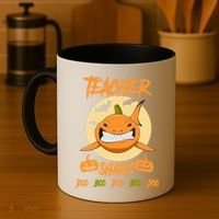 Teacher Shark Doo Boo Boo Pumpkin Halloween Coffee Mug thumb 4