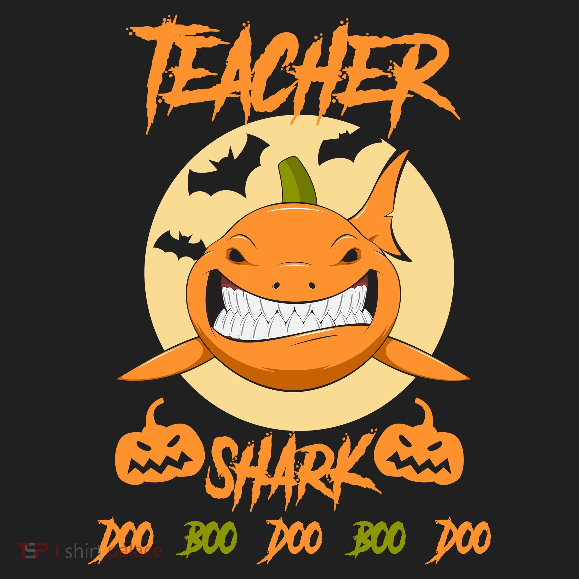 Teacher Shark Doo Boo Boo Pumpkin Halloween Beanie