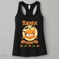 Teacher Shark Doo Boo Boo Pumpkin Halloween Women's Tank Top thumb 3