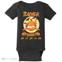 Teacher Shark Doo Boo Boo Pumpkin Halloween Baby Bodysuit thumb 0