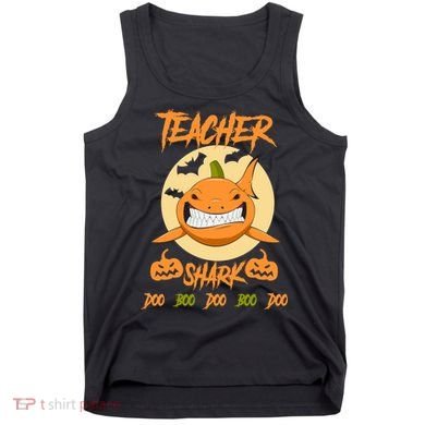 Teacher Shark Doo Boo Boo Pumpkin Halloween Tank Top