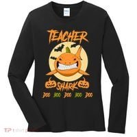 Teacher Shark Doo Boo Boo Pumpkin Halloween Women's Long Sleeve Shirt thumb 0