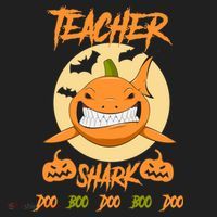 Teacher Shark Doo Boo Boo Pumpkin Halloween Kids Long Sleeve Plaid Pajama Set thumb 2