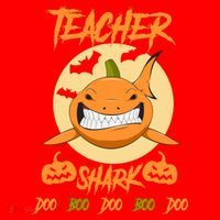 Teacher Shark Doo Boo Boo Pumpkin Halloween Santa Hat thumb 1