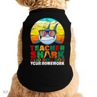 Teacher Shark Doo Doo Doo Your Homework Doggie Tank thumb 0
