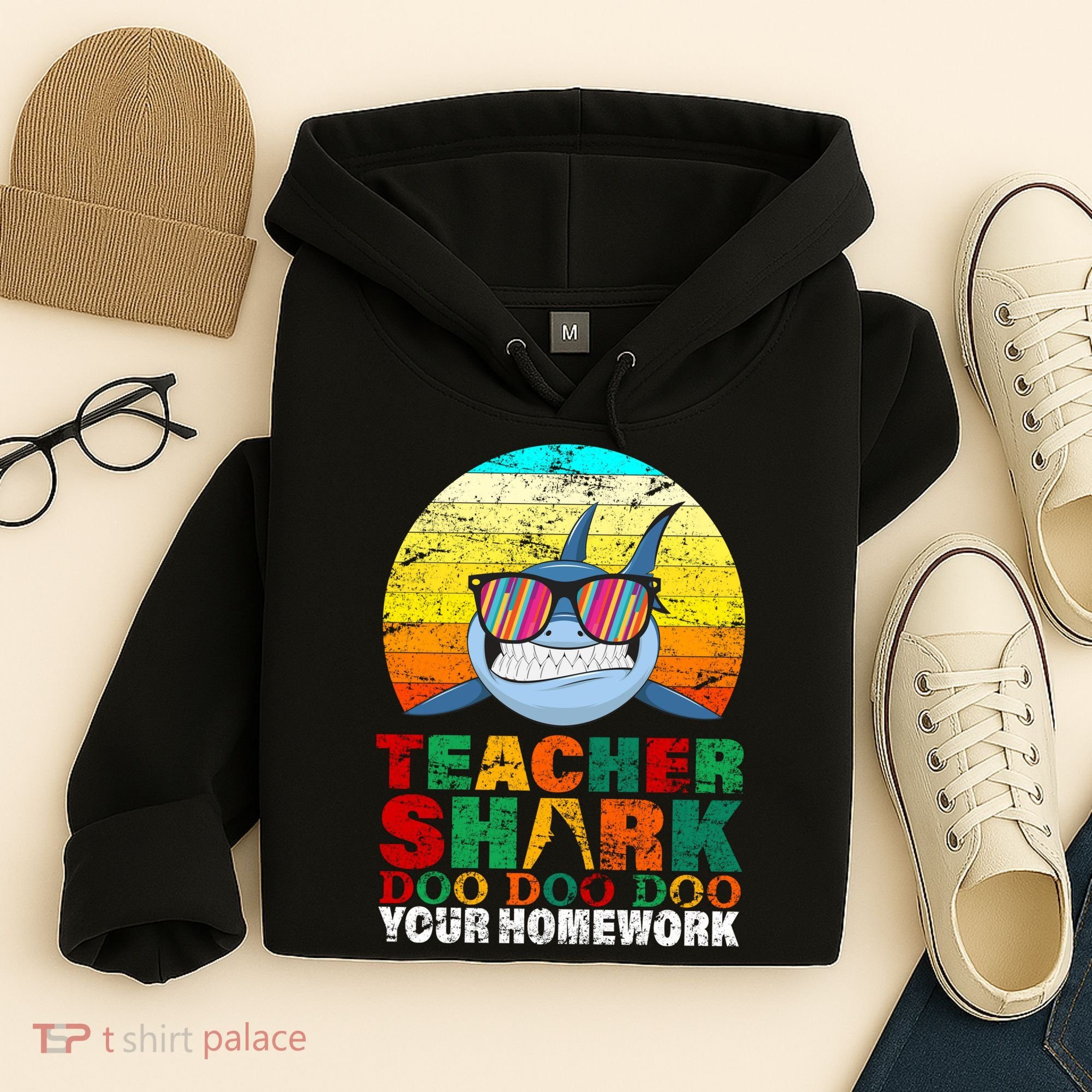 Teacher Shark Doo Doo Doo Your Homework Hoodie