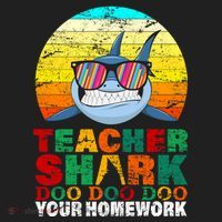 Teacher Shark Doo Doo Doo Your Homework Hat thumb 2