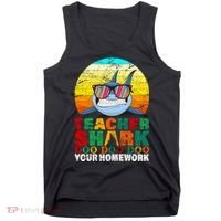 Teacher Shark Doo Doo Doo Your Homework Tank Top thumb 0