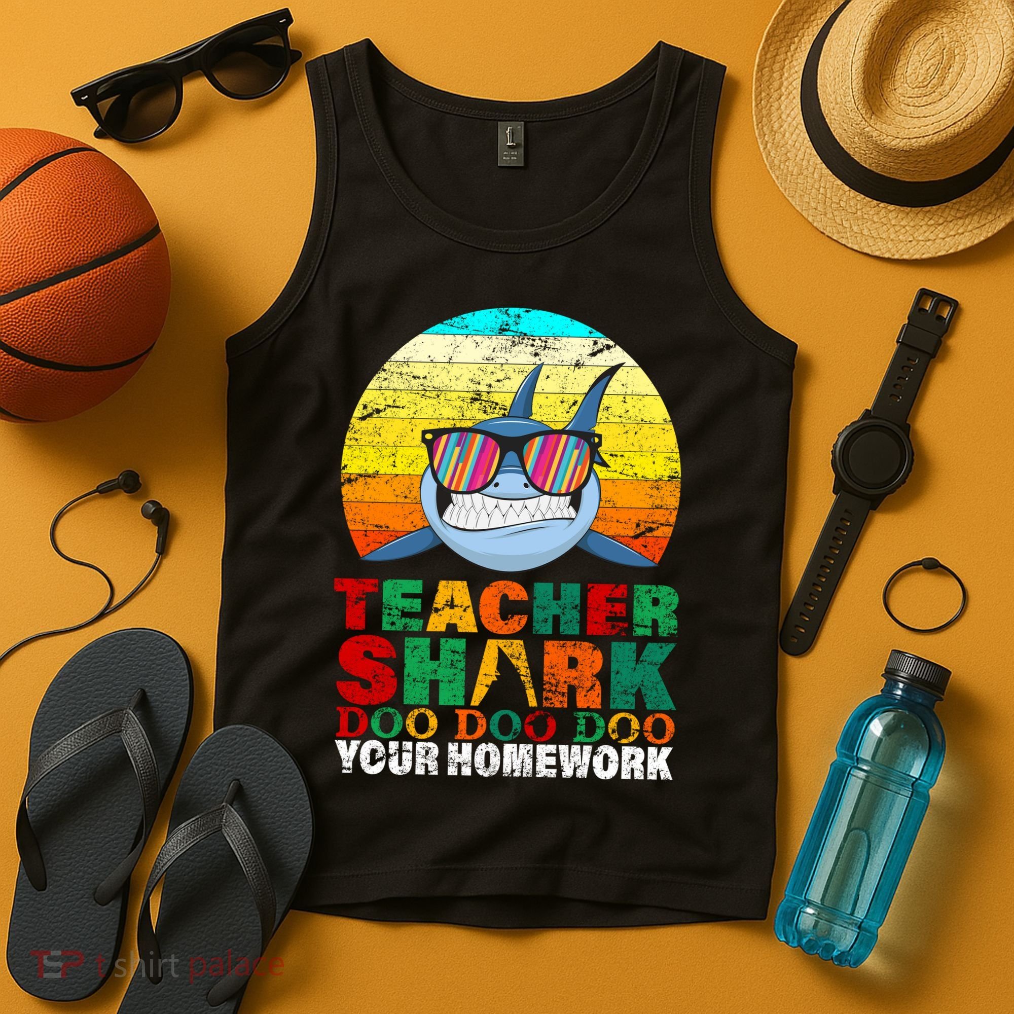 Teacher Shark Doo Doo Doo Your Homework Tank Top