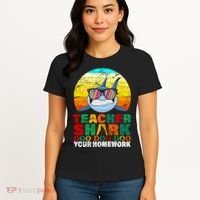 Teacher Shark Doo Doo Doo Your Homework Women's T-Shirt thumb 4