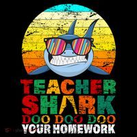 Teacher Shark Doo Doo Doo Your Homework Kids Sweatshirt thumb 2