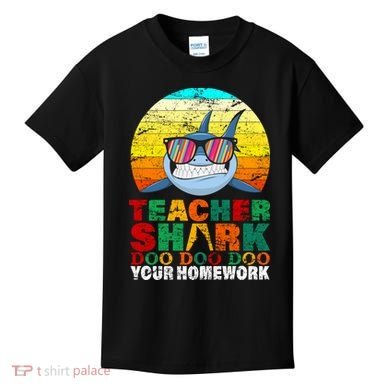 Teacher Shark Doo Doo Doo Your Homework Kids T-Shirt