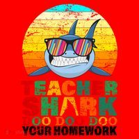 Teacher Shark Doo Doo Doo Your Homework Santa Hat thumb 1