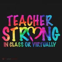 Teacher Strong In Class Or Virtually Long Sleeve Shirt thumb 2