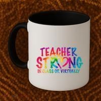 Teacher Strong In Class Or Virtually Coffee Mug thumb 2