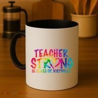 Teacher Strong In Class Or Virtually Coffee Mug thumb 4