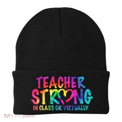 Teacher Strong In Class Or Virtually Beanie