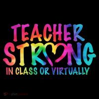 Teacher Strong In Class Or Virtually Coaster thumb 2