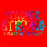 Teacher Strong In Class Or Virtually Santa Hat thumb 1