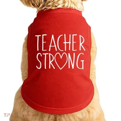 Teacher Strong Support Doggie Tank