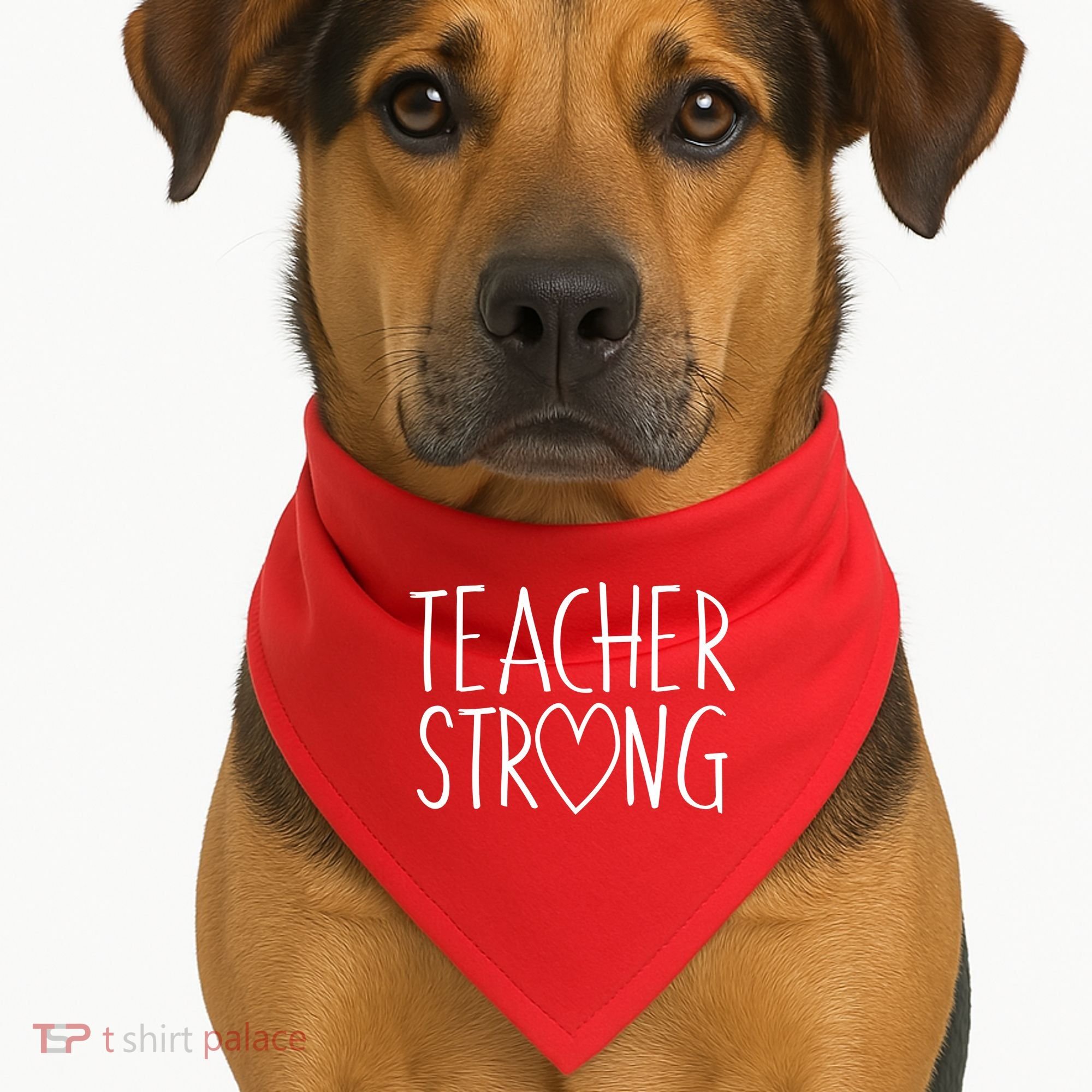 Teacher Strong Support USA-Made Doggie Bandana