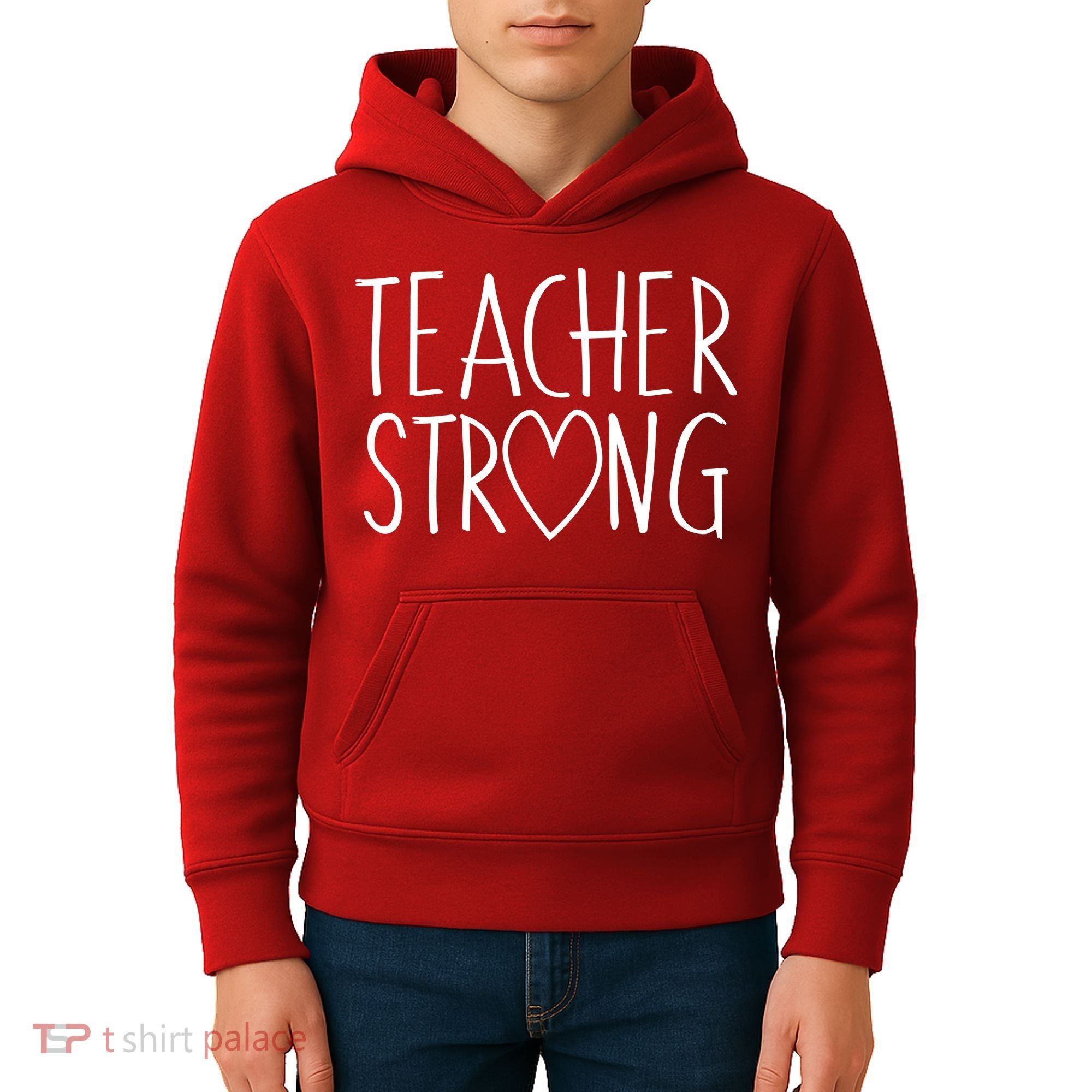 Teacher Strong Support Kids Hoodie
