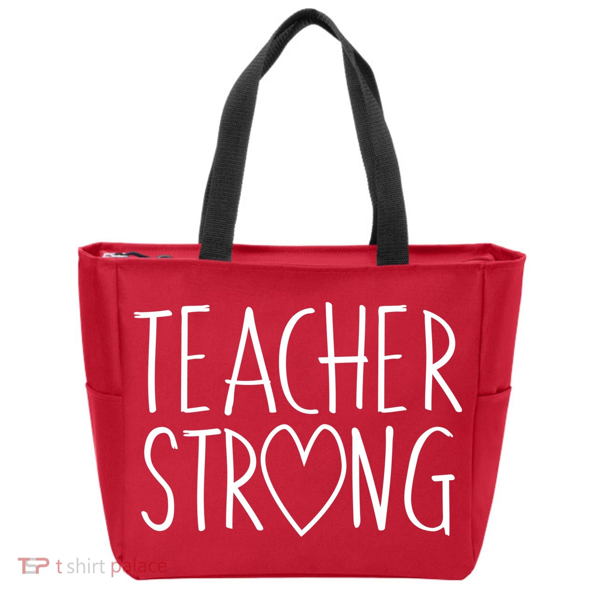 Teacher Strong Support Tote Bag