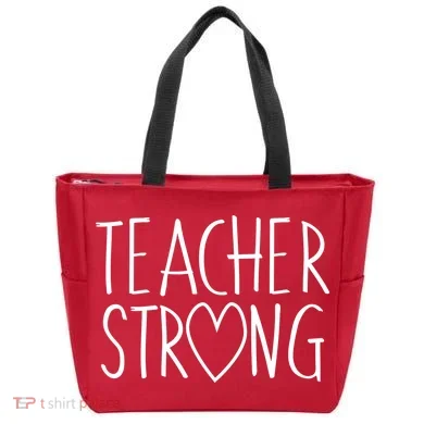 Teacher Strong Support Tote Bag