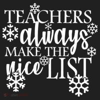 Teachers Always Make The Nice List Golf Towel thumb 3