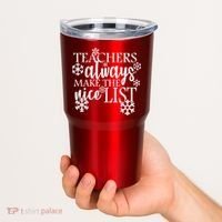 Teachers Always Make The Nice List Tumbler thumb 2