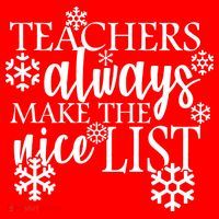 Teachers Always Make The Nice List Women's Tank Top thumb 5