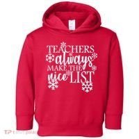 Teachers Always Make The Nice List Toddler Hoodie thumb 0